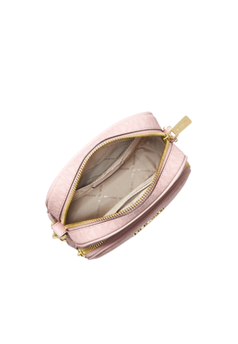Michael Kors 35F1STVC2B Jet Set Travel Medium Logo Crossbody Bag In Dark Powder Blush
