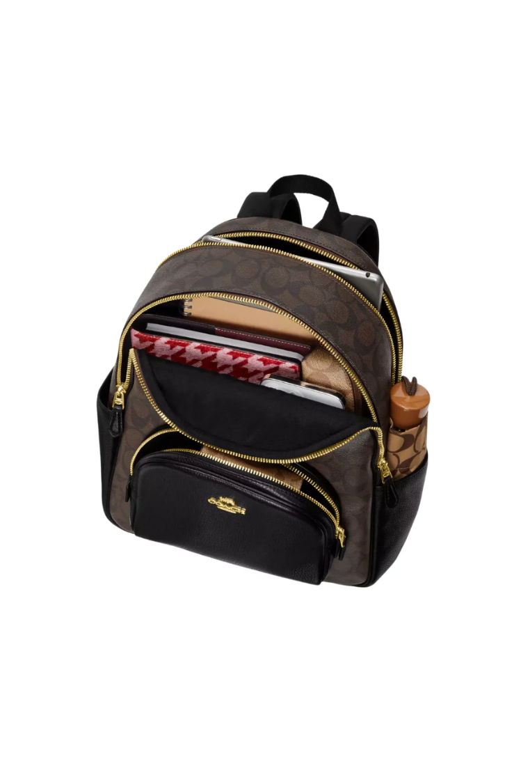 ( PREORDER ) Coach Court
Backpack Signature Canvas In Brown Black 5671