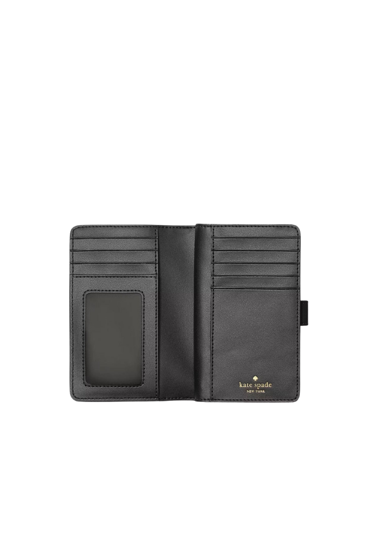 Kate Spade Spade Flower Medium Bifold Wallet In Black KG488