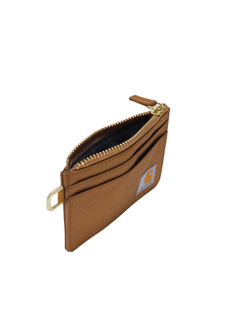 Carhartt Nylon Duck Zippered Card Keeper Wallet In Brown WW0245W