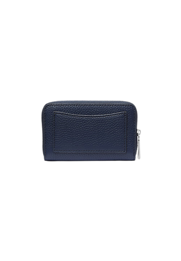 ( PREORDER ) Michael Kors Jet Set Small Studded Pebbled Leather Wallet In Dress Blues 32R6SJ6D0I