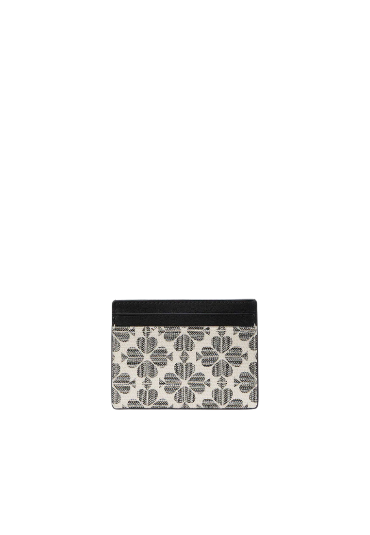 Kate Spade Flower Small Slim Card Case In Black Multi KI371