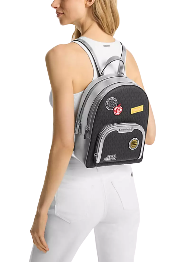 Michael Kors Jaycee Signature Logo Embellished Medium Backpack In Black Noir 35R5S8TB2B