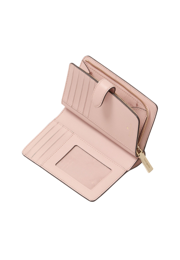 Kate Spade Flower Medium Compact Billfold Wallet In Rose Smoke KG488