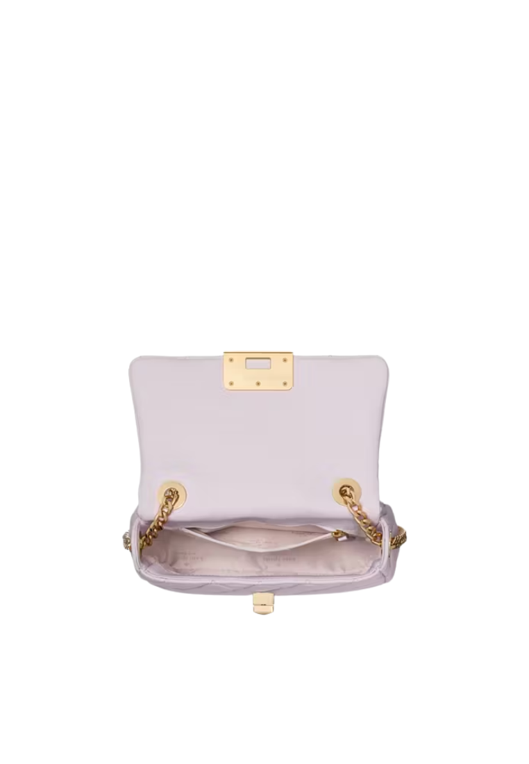 Kate Spade Carey Quilted Small Flap Crossbody Bag In Pale Amethyst KJ949