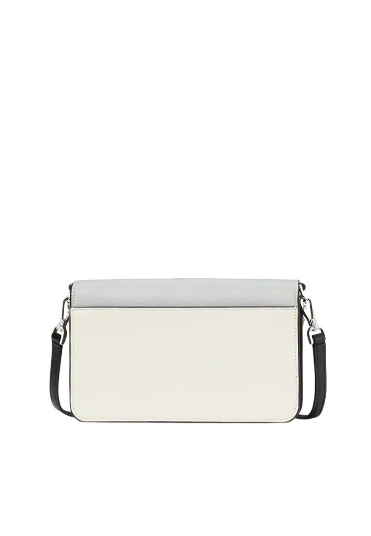Kate Spade Madison Crossbody Bag Flap Convertible In Platinum Grey KC623