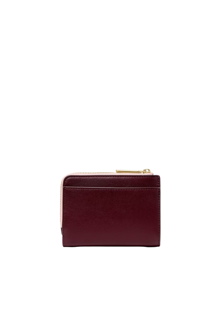 Kate Spade Floral Interior Small L-zip Wallet In Grenache KP325