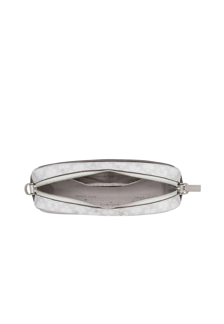 Kate Spade Flower Star Toss Mini Camera Bag In Platinum Grey KK062