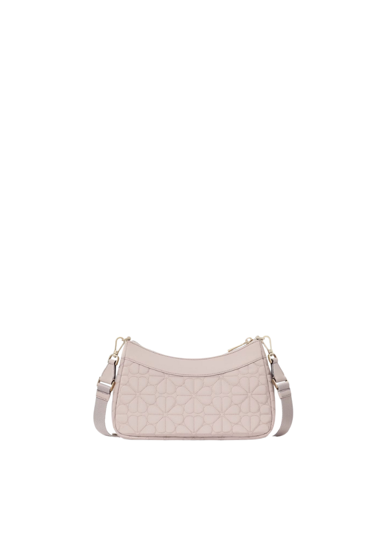 Kate Spade Spade Flower Quilted Fabric Convertible Crossbody Bag In Cozy Grey Kk077