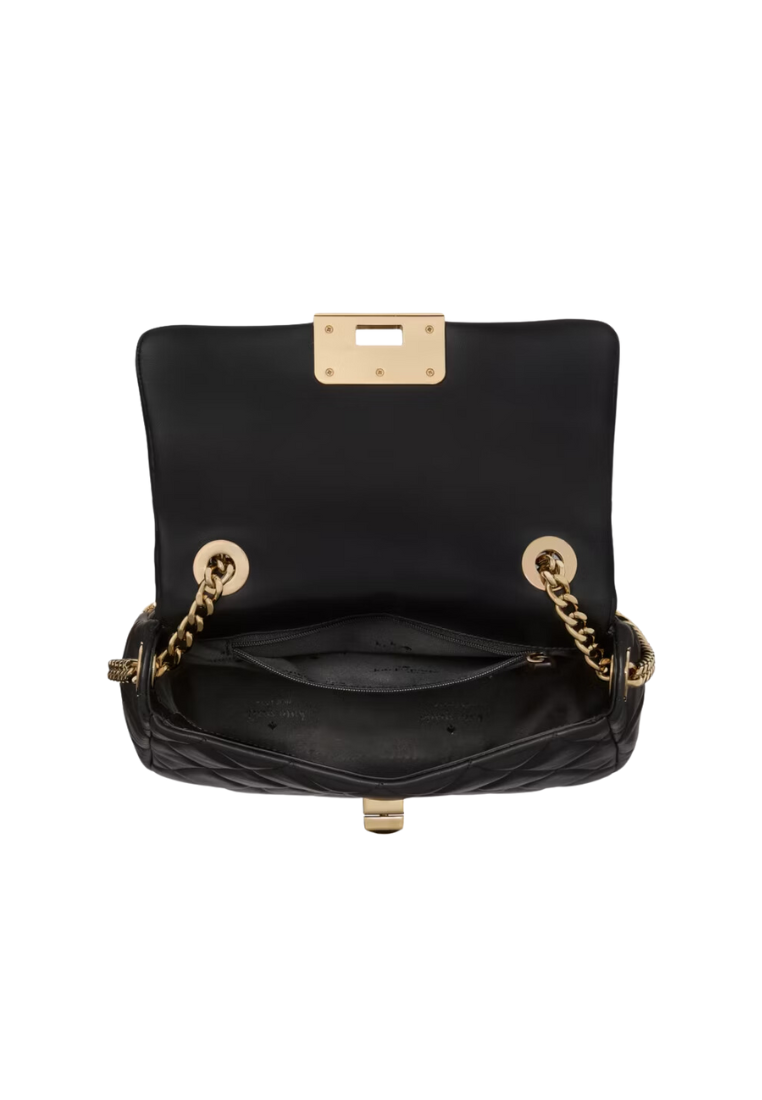 Kate Spade Carey Quilted Small Flap Crossbody Bag In Black KJ949