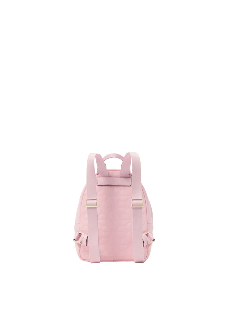 Kate Spade Flower Quilted Nylon Backpack Small In Pink Horiz KK158