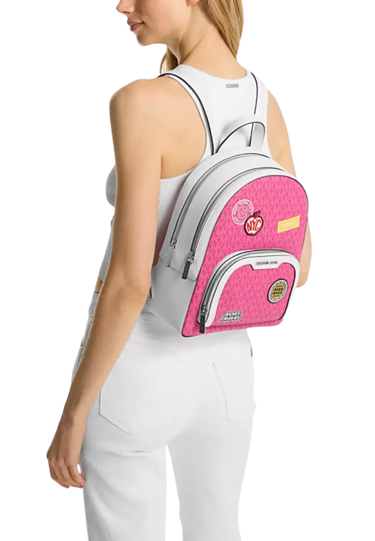 Michael Kors Jaycee Signature Logo Embellished Medium Backpack In Dragonfruit 35R5S8TB8B