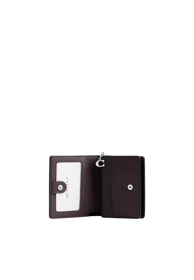 Coach Snap Wallet In Black CW790