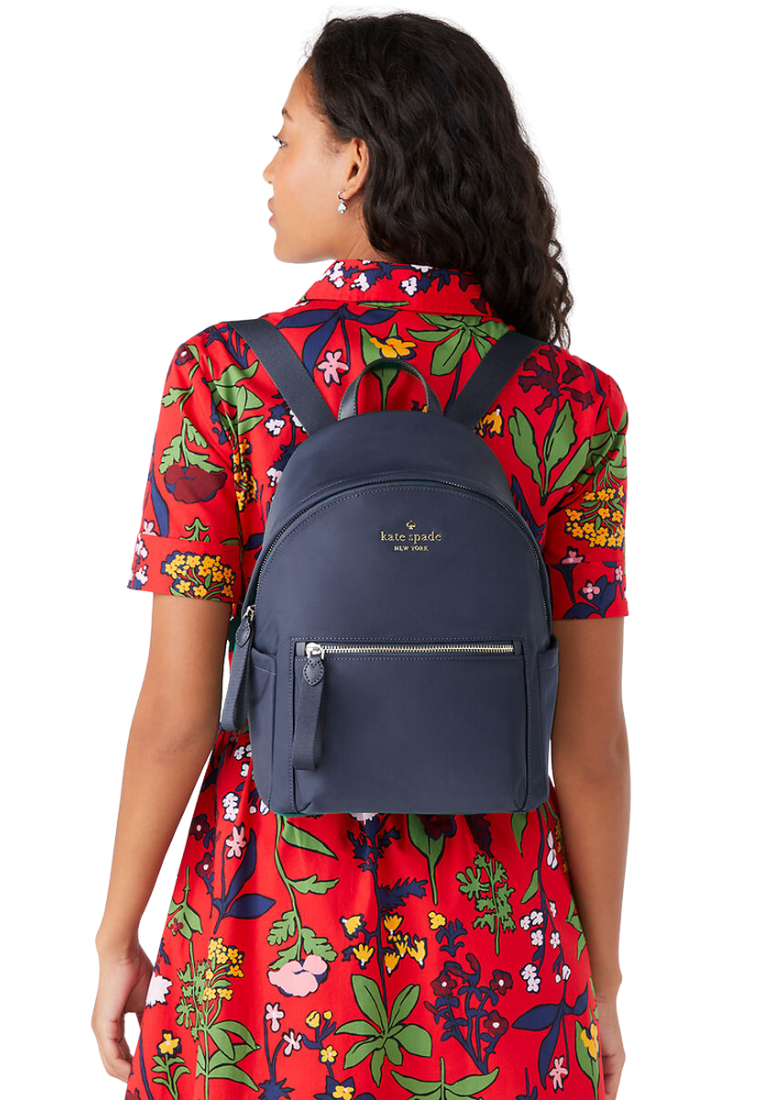 Kate Spade Chelsea Nylon Medium Backpack In Blazer Blue KC522