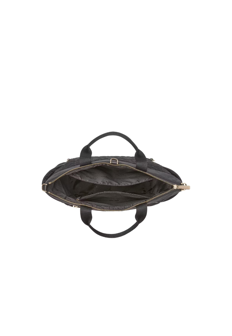 Kate Spade Spade Flower Quilted Convertible Backpack In Black KK161
