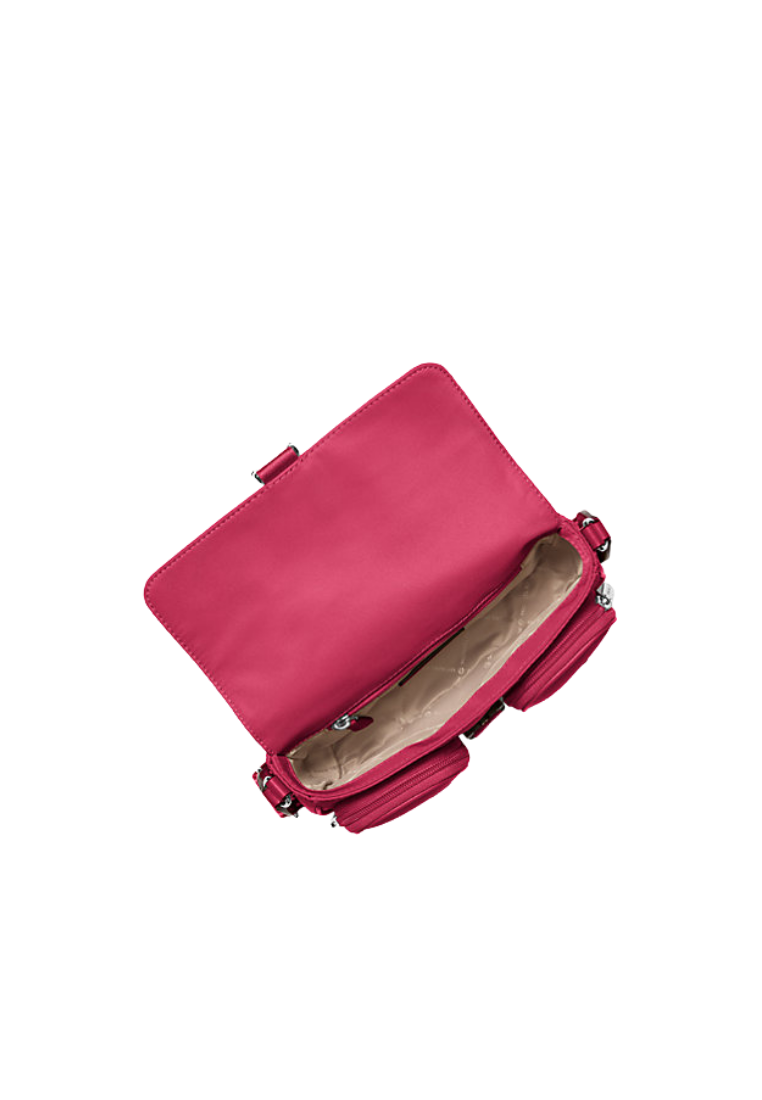( PREORDER ) Michael Kors Khai Medium Nylon Messenger Bag In Dark Raspberry 35T5S5FM6C