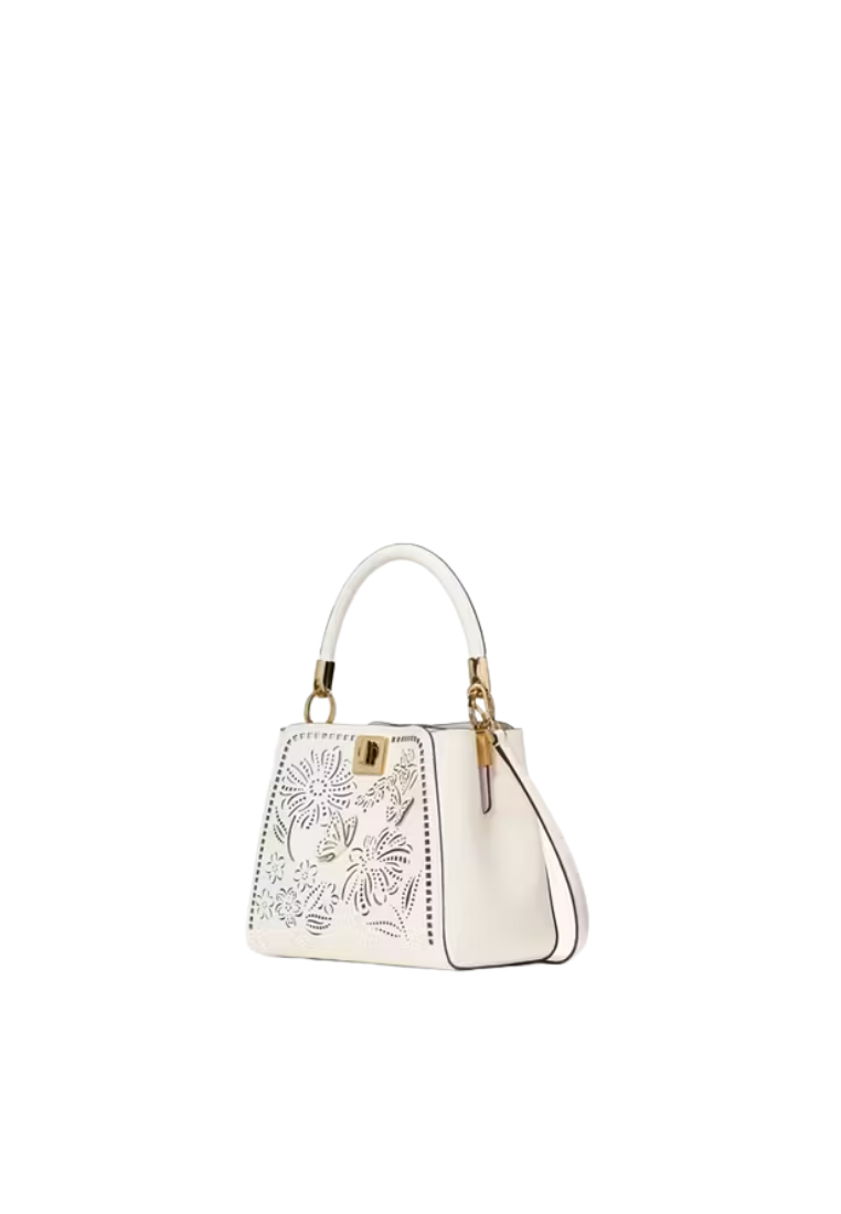 ( PREORDER ) Kate Spade Phoebe Perforated Small Top Handle Crossbody Bag In Meringue KL043