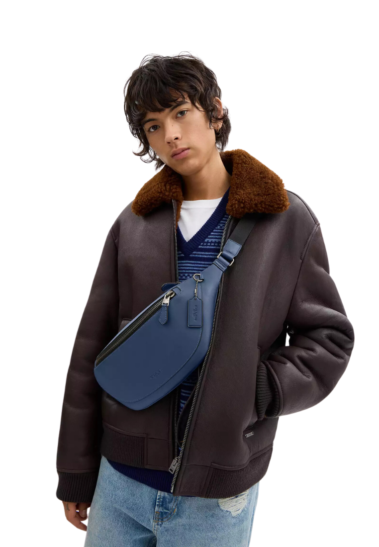 Coach Warren Belt Bag In Deep Blue CN407