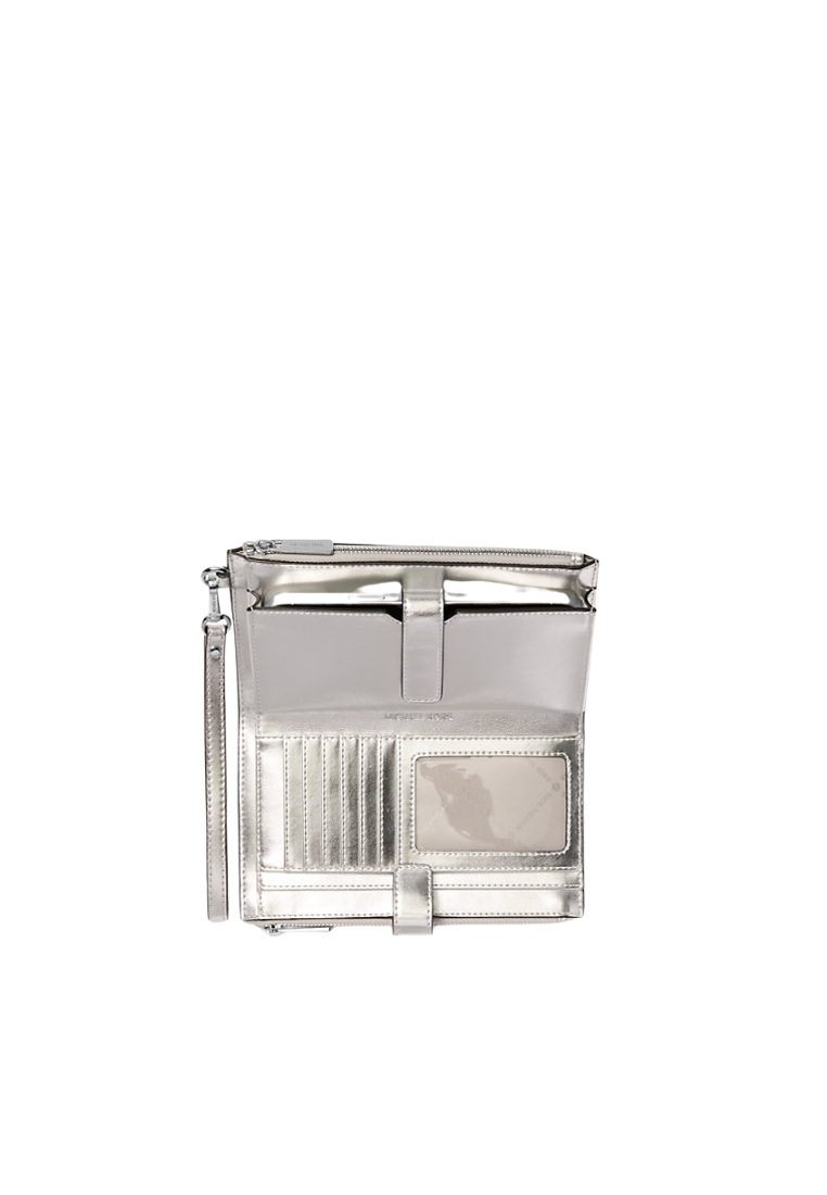 Michael Kors Jet Set Travel Large Embellished Signature Logo Wristlet In Black 35R5STVW3B