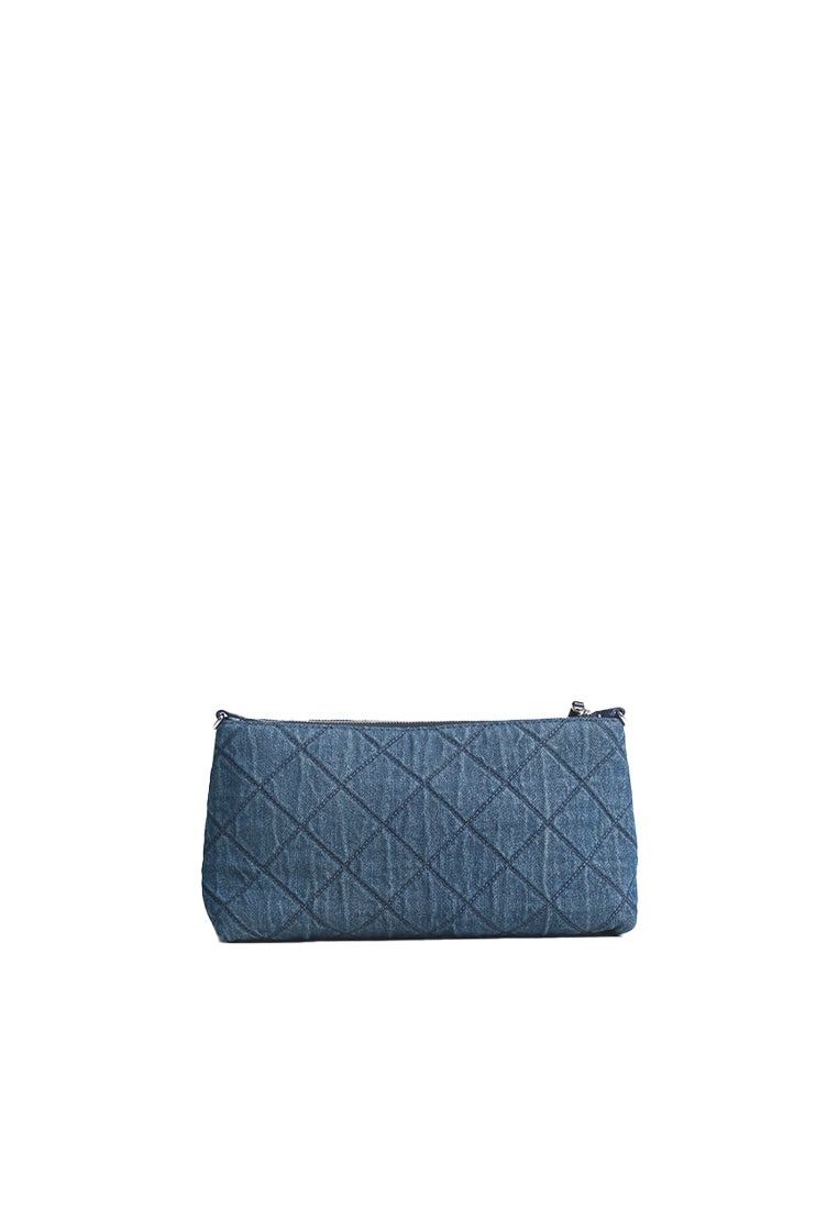 Tory Burch Willa Denim Zip Shoulder Bag In Denim 167912