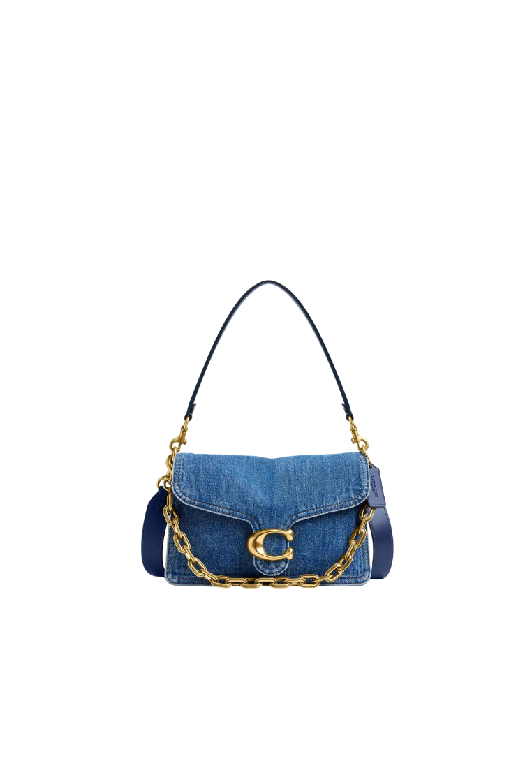 ( PREORDER ) Coach Chain Tabby Shoulder Bag In Deep Blue CAN14