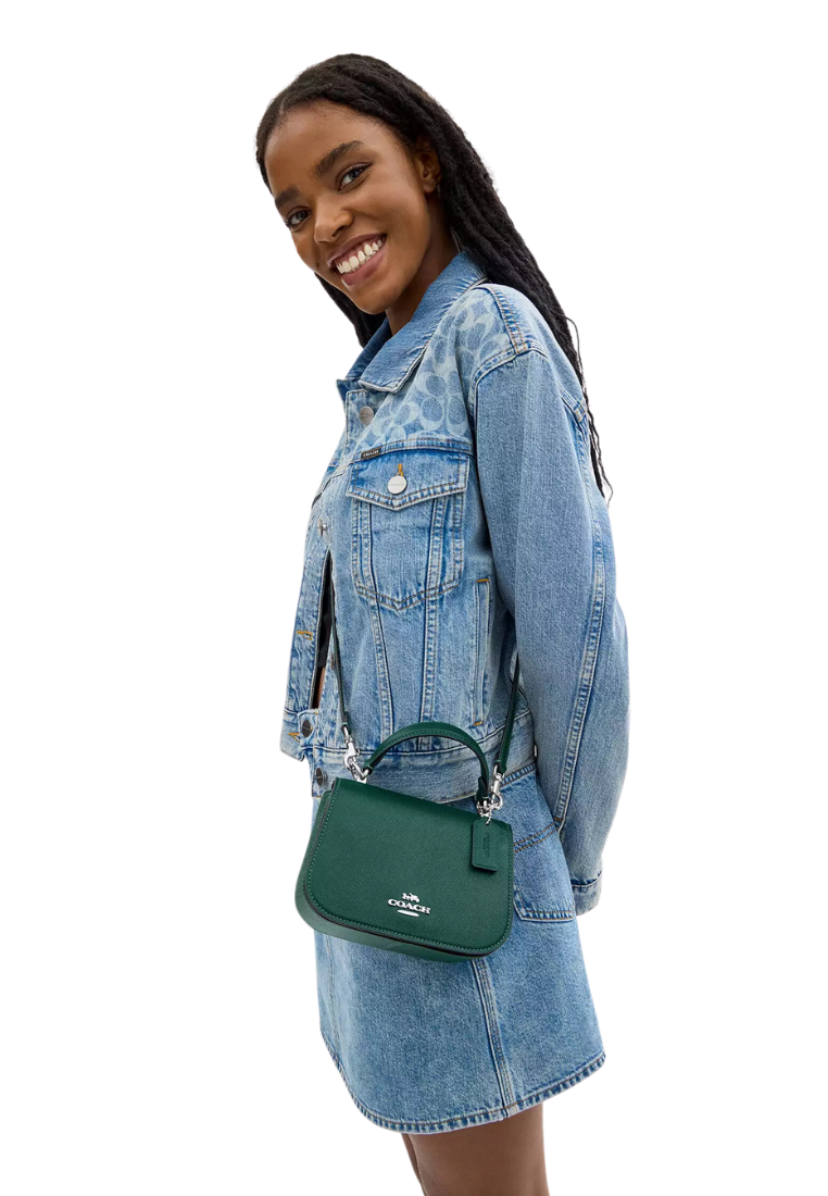 Coach Lysa Top Handle Bag In Emerald Green CX575