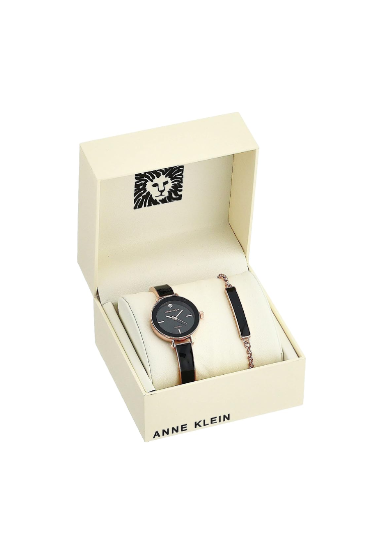 Anne Klein Women Rose Gold AK-3620BKST Set Watch