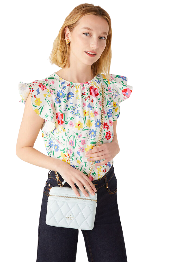 Kate Spade Carey Trunk Crossbody Bag In Turqoise KB563