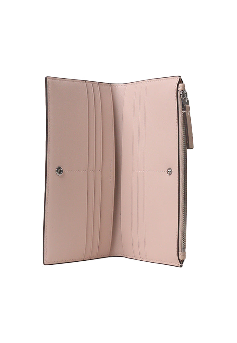 Tory Burch Blake Patent Slim Wallet In Soft Pink 156498