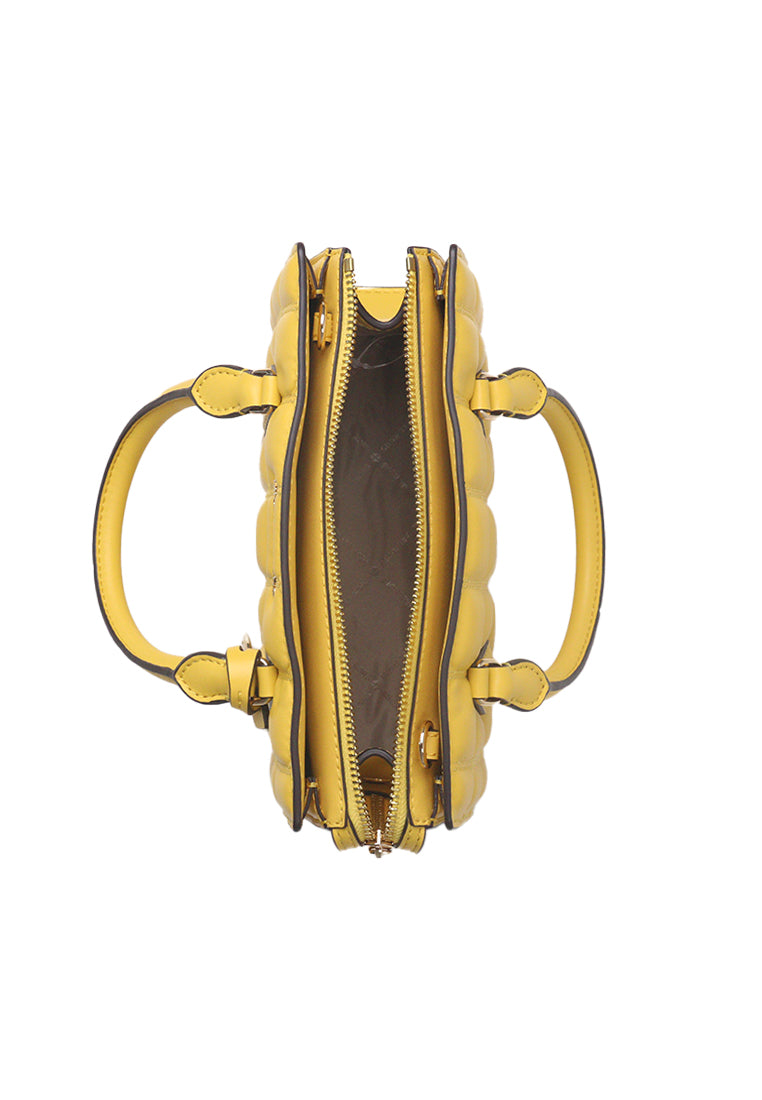 Michael Kors Sheila Quilted Leather Satchel Bag In Daisy Yellow 35R5G6HS5V