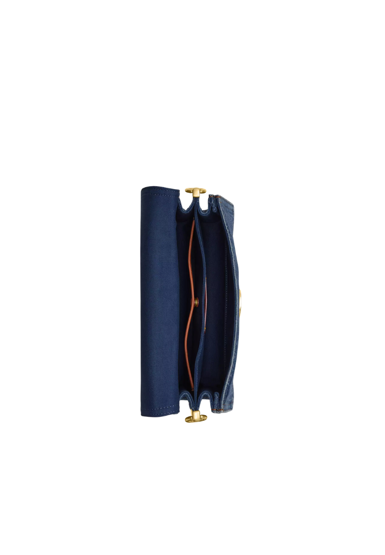 ( PREORDER ) Coach Chain Tabby Shoulder Bag In Deep Blue CAN14