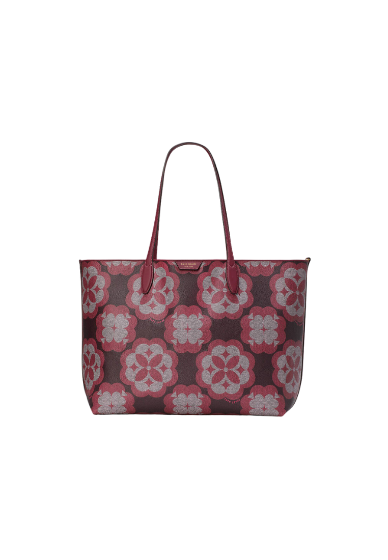 Kate Spade Flower Monogram Sutton Totebag Large In Garnet Rose K9772