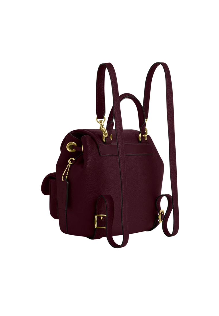( PREORDER ) Coach Hadley Backpack In Dark Wine CBH09