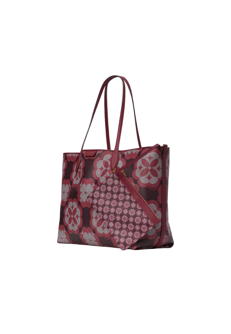 Kate Spade Flower Monogram Sutton Totebag Large In Garnet Rose K9772