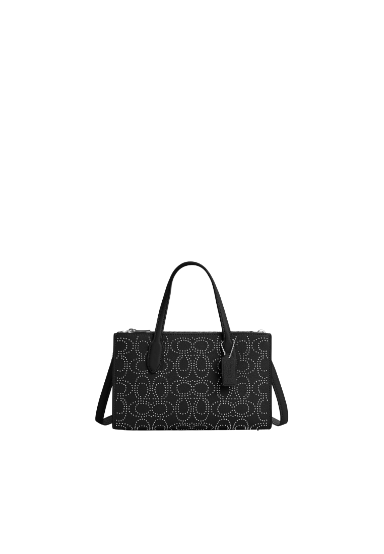 Coach Nina Small Tote Bag With Signature Rivets Novelty In Black CX266