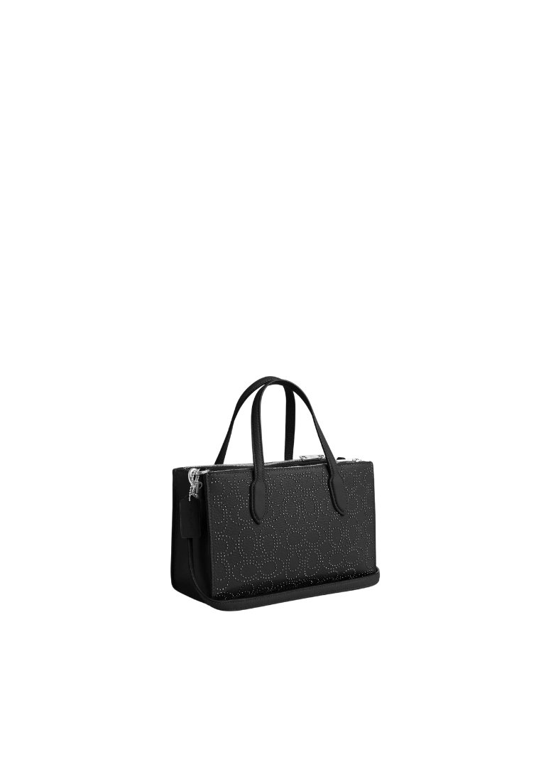 Coach Nina Small Tote Bag With Signature Rivets Novelty In Black CX266