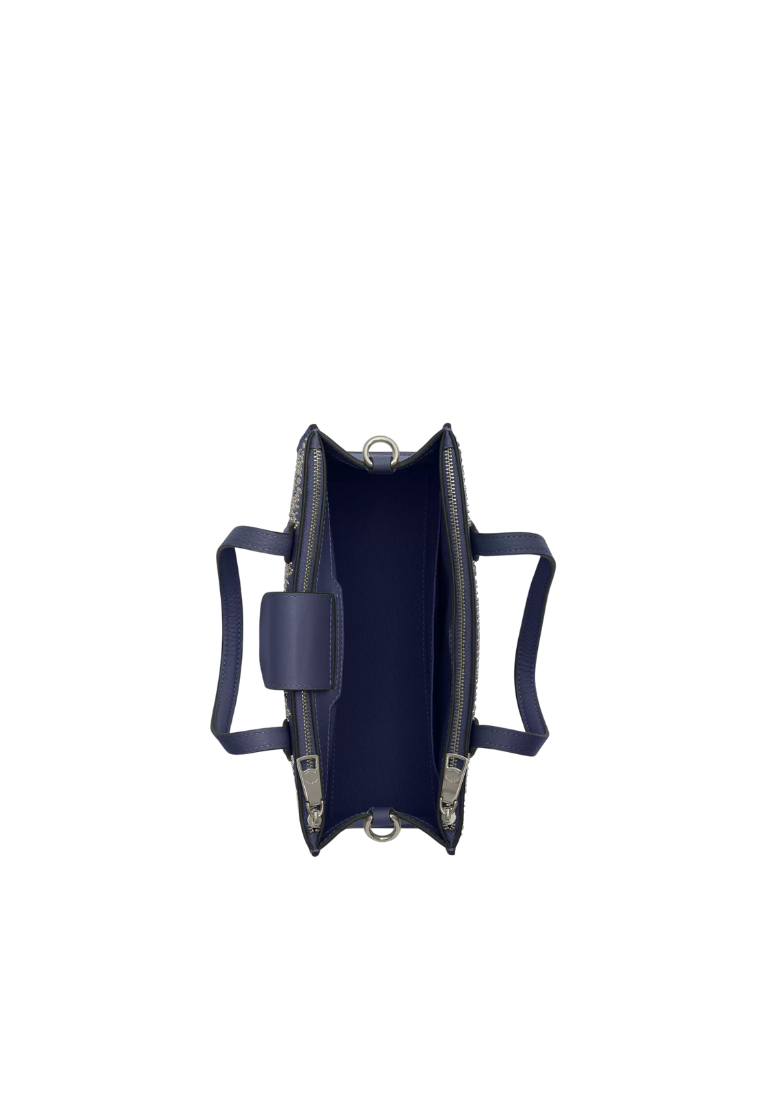 Coach Nina Small Tote Bag With Signature Rivets Novelty In True Navy CX266
