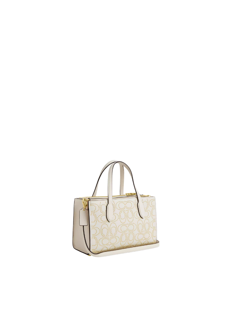 Coach Nina Small Tote Bag With Signature Rivets Novelty In Chalk CX266