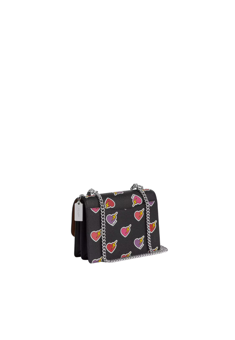 Coach Klare Crossbody Bag With Heart Bolt Print In Black Multi CW436