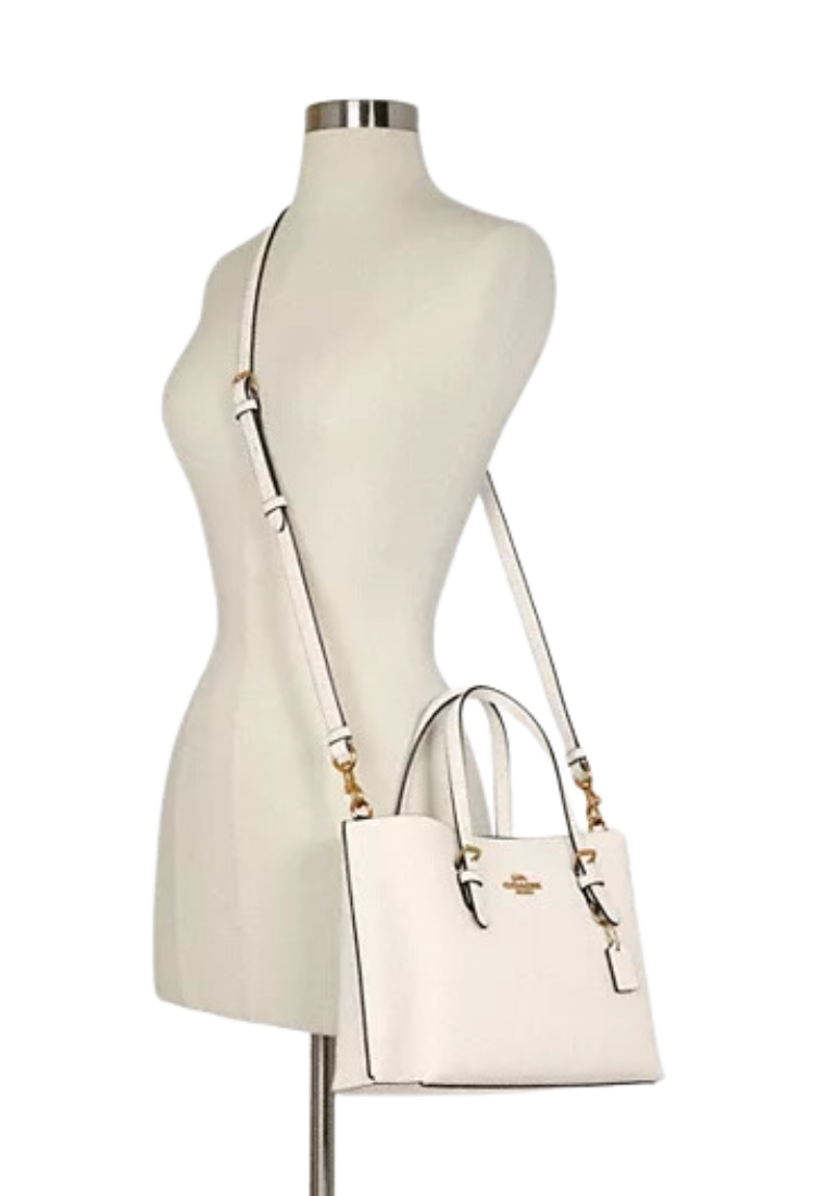 Coach Mollie 25 Tote C4084 Crossbody Bag In Chalk Light Saddle