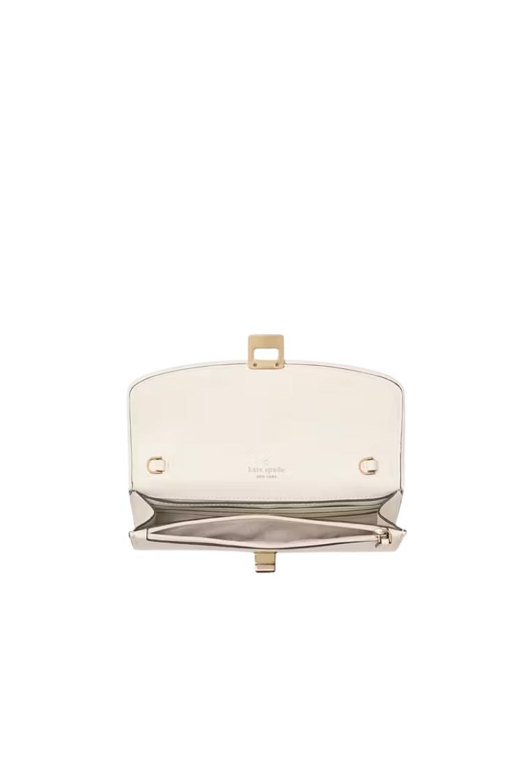 ( PREORDER ) Kate Spade Phoebe Straw Turnlock Wallet-on-chain In Natural Multi KK919