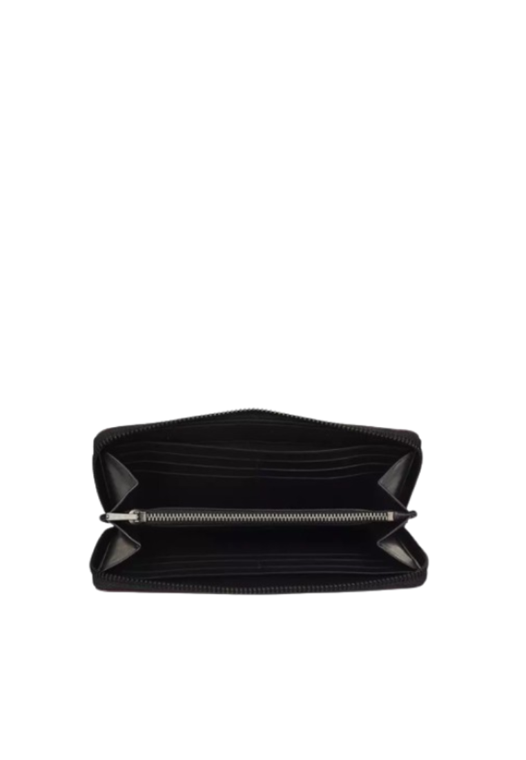 Coach Accordion Wallet F25517 With Signature Canvas In Black Oxblood