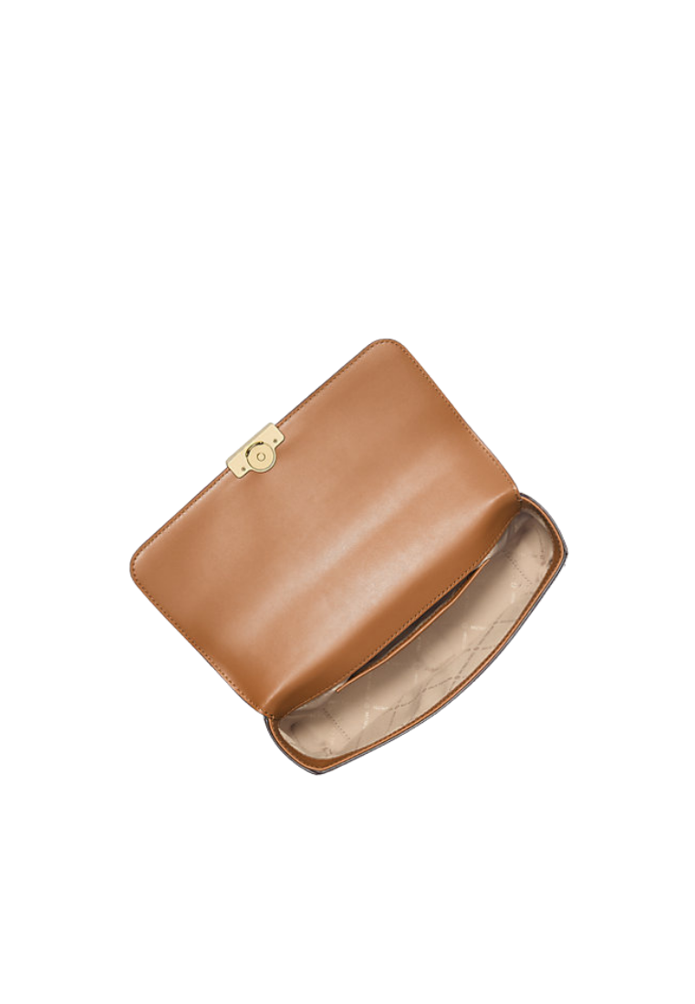 ( PREORDER ) Michael Kors Tribeca Large Signature Logo Shoulder bag In Vanilla Acorn 30R5G2RL7B