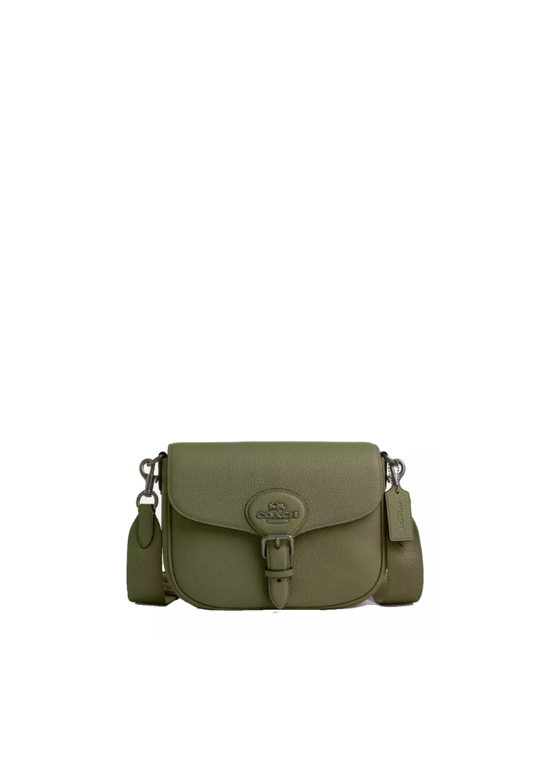 Coach Amelia Saddle Bag In Military Green CP107