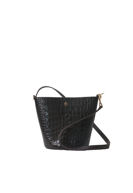 Tory Burch Blake Crossbody Bag Embossed In Dark Mahogany 159493