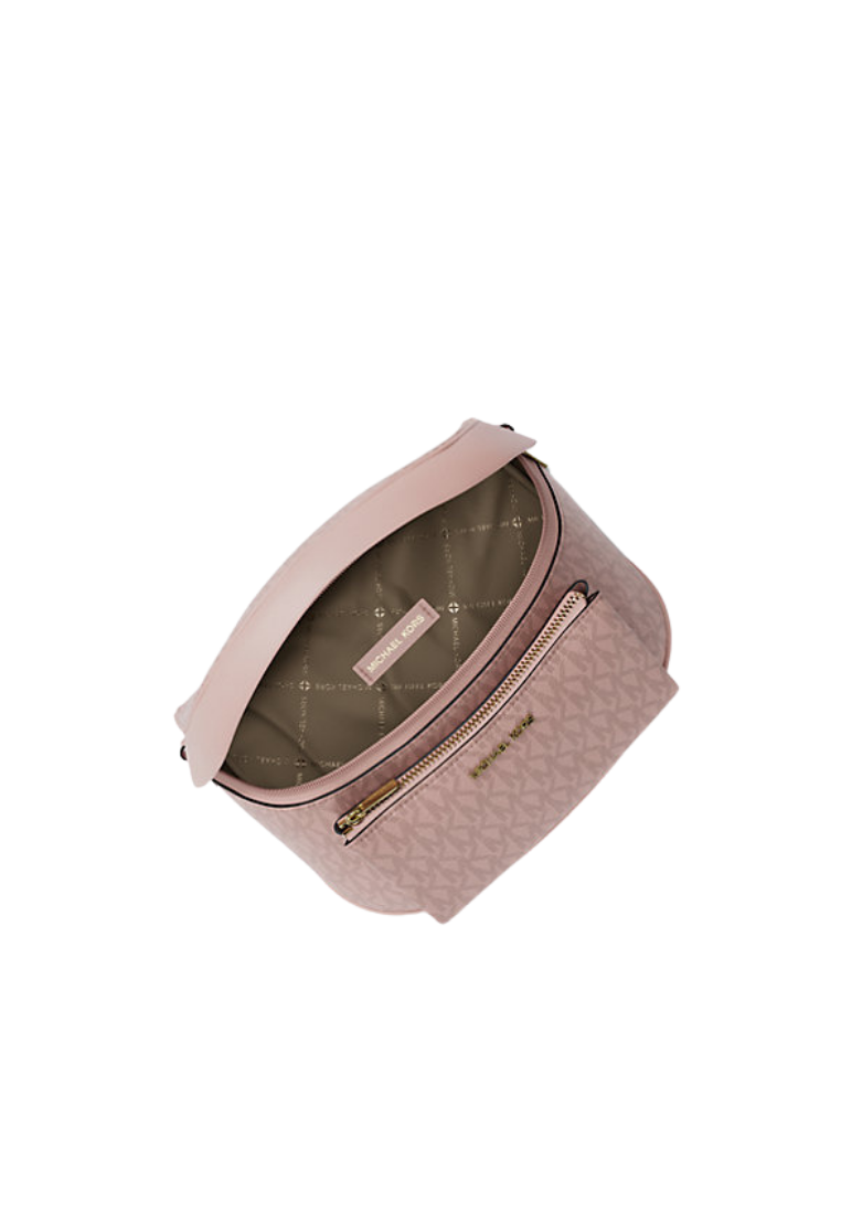 ( PREORDER ) Michael Kors Slater Medium Signature Logo Sling Pack In Powder Blush 35F5G04M2V