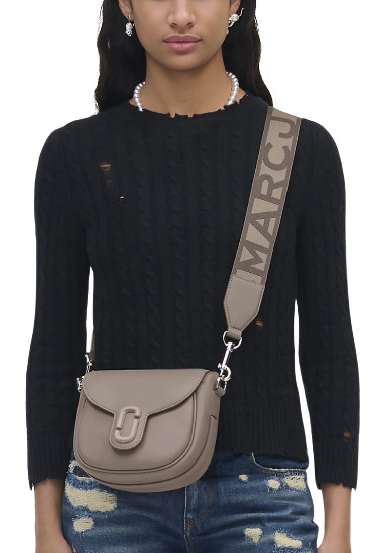 Marc Jacobs The Covered J Marc Saddle Bag In Cement 2S3HMS003H03