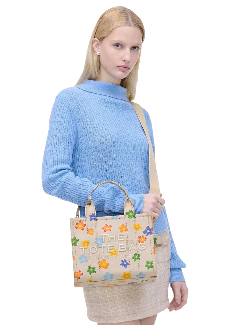 Marc Jacobs The Flash Wild Daisy Tote Bag In White Multi 4P6HCR001H01