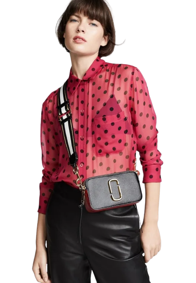 Marc Jacobs Snapshot Camera Bag In Black Red M0012007