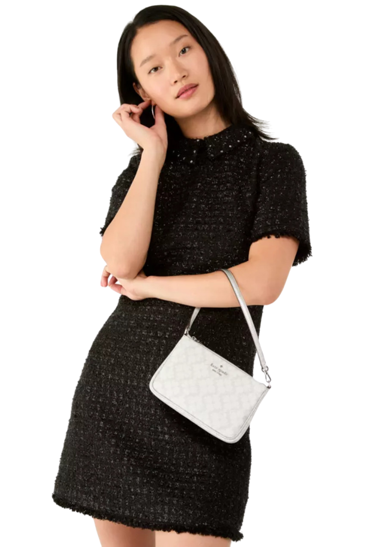 Kate Spade Flower Star Toss Convertible Wristlet In Platinum Grey Multi KJ094